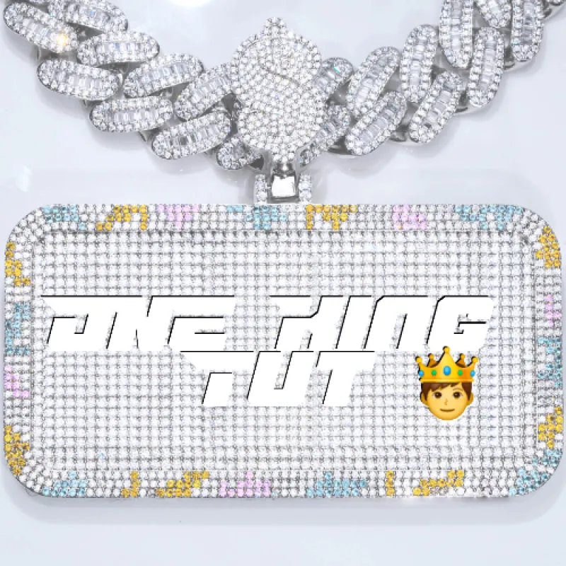 CUSTOM LETTER NECKLACE 3D COLORFUL SQUARE sold by The GUU Shop