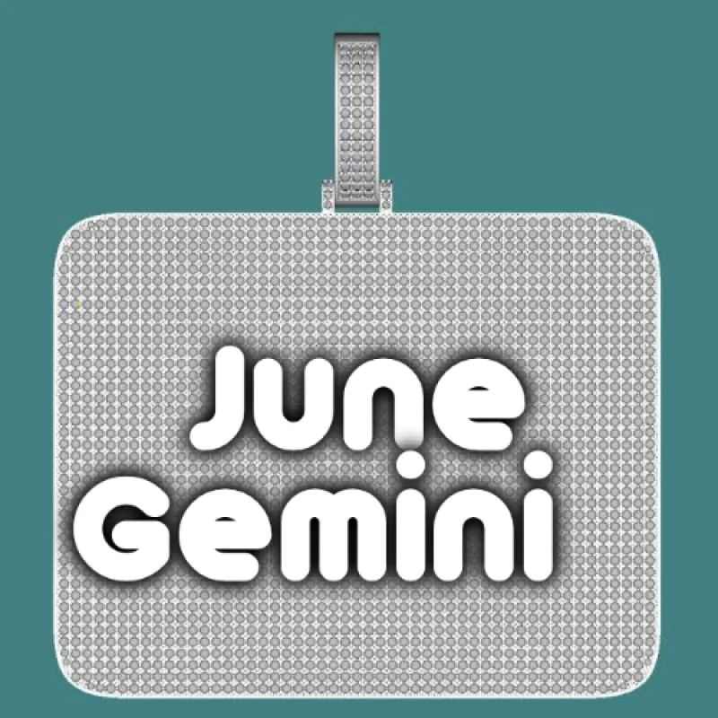 CUSTOM LETTER NECKLACE 3D BIG SQUARE sold by The GUU Shop