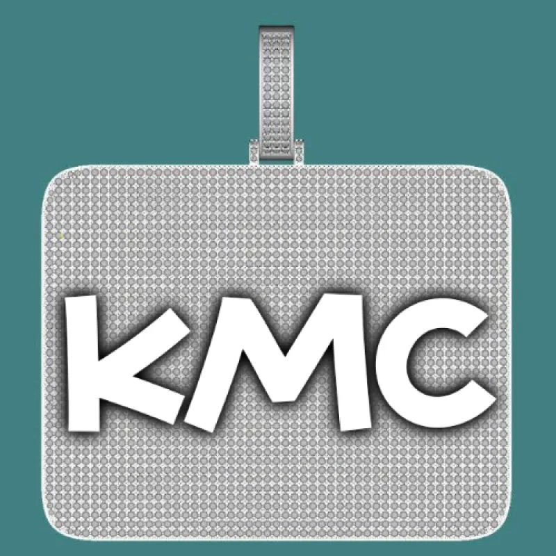 CUSTOM LETTER NECKLACE 3D BIG SQUARE sold by The GUU Shop