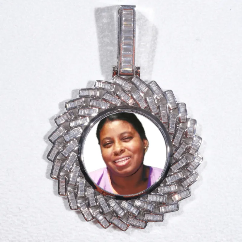 Large 3D Baguette Custom Picture Pendant sold by The GUU Shop