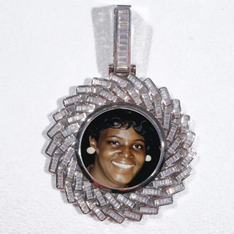 Large 3D Baguette Custom Picture Pendant sold by The GUU Shop