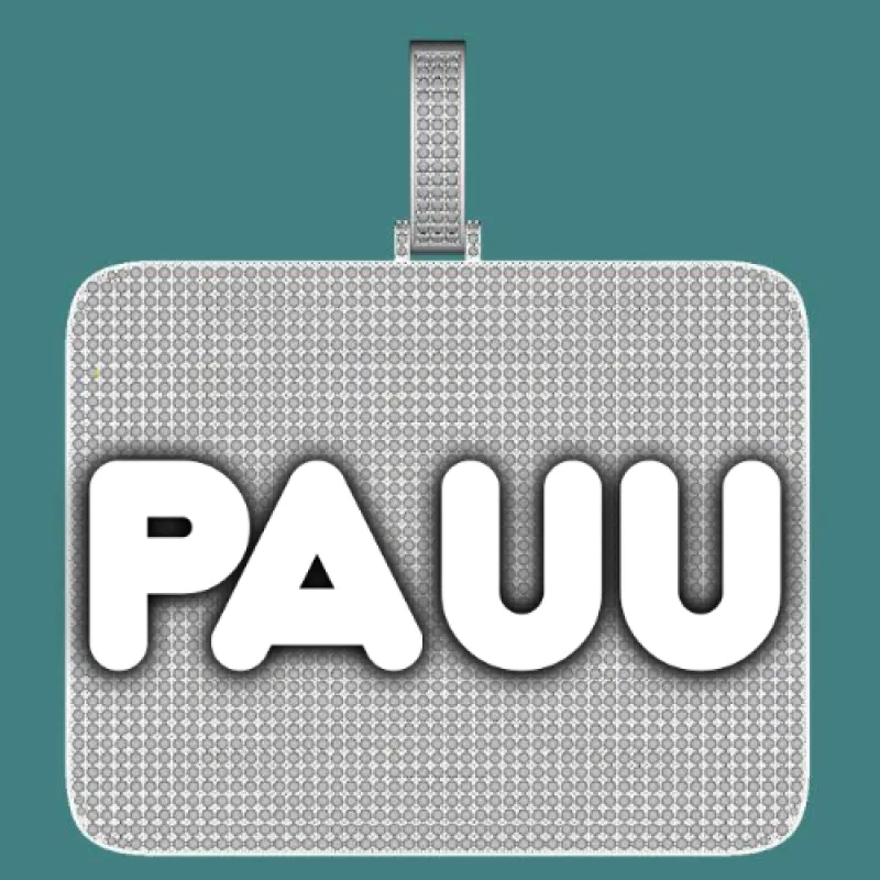 CUSTOM LETTER NECKLACE 3D BIG SQUARE sold by The GUU Shop