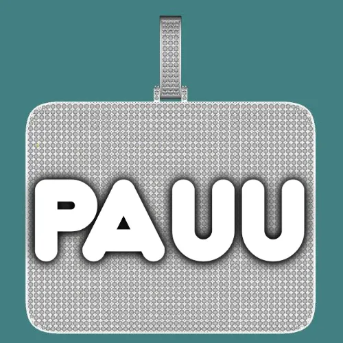 CUSTOM LETTER NECKLACE 3D BIG SQUARE sold by The GUU Shop