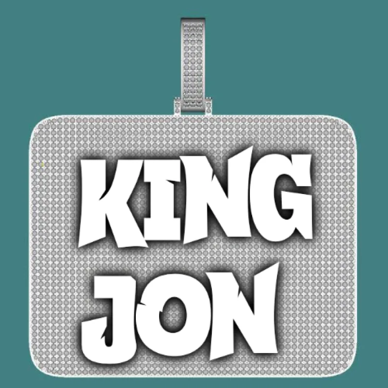 CUSTOM LETTER NECKLACE 3D BIG SQUARE sold by The GUU Shop