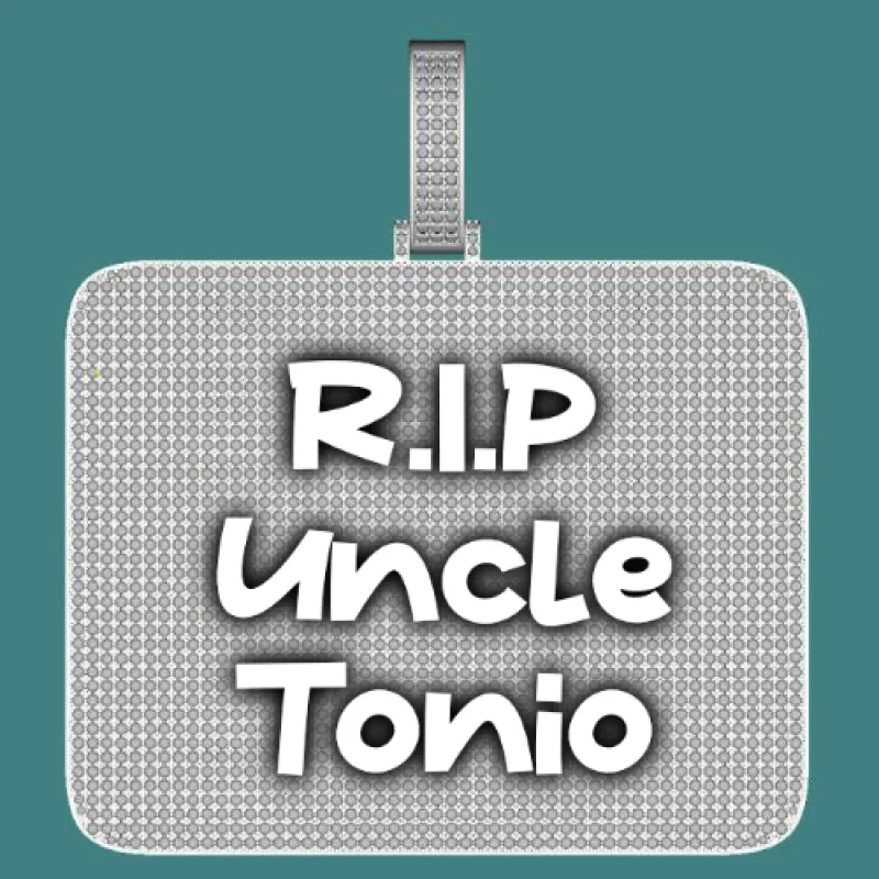 CUSTOM LETTER NECKLACE 3D BIG SQUARE sold by The GUU Shop