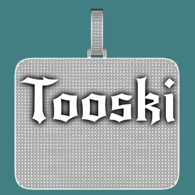 CUSTOM LETTER NECKLACE 3D BIG SQUARE sold by The GUU Shop