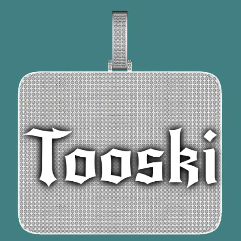 CUSTOM LETTER NECKLACE 3D BIG SQUARE sold by The GUU Shop