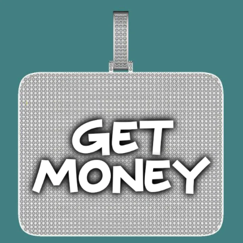 CUSTOM LETTER NECKLACE 3D BIG SQUARE sold by The GUU Shop