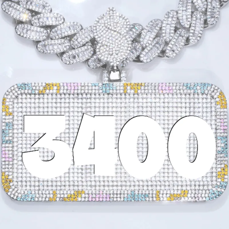 CUSTOM LETTER NECKLACE 3D COLORFUL SQUARE sold by The GUU Shop