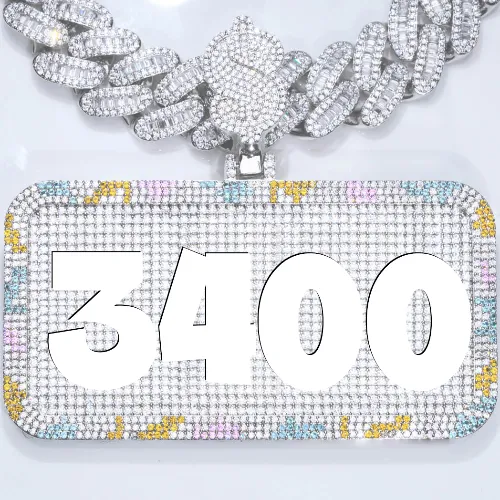 CUSTOM LETTER NECKLACE 3D COLORFUL SQUARE sold by The GUU Shop