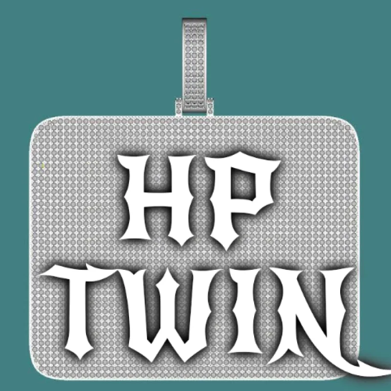 CUSTOM LETTER NECKLACE 3D BIG SQUARE sold by The GUU Shop