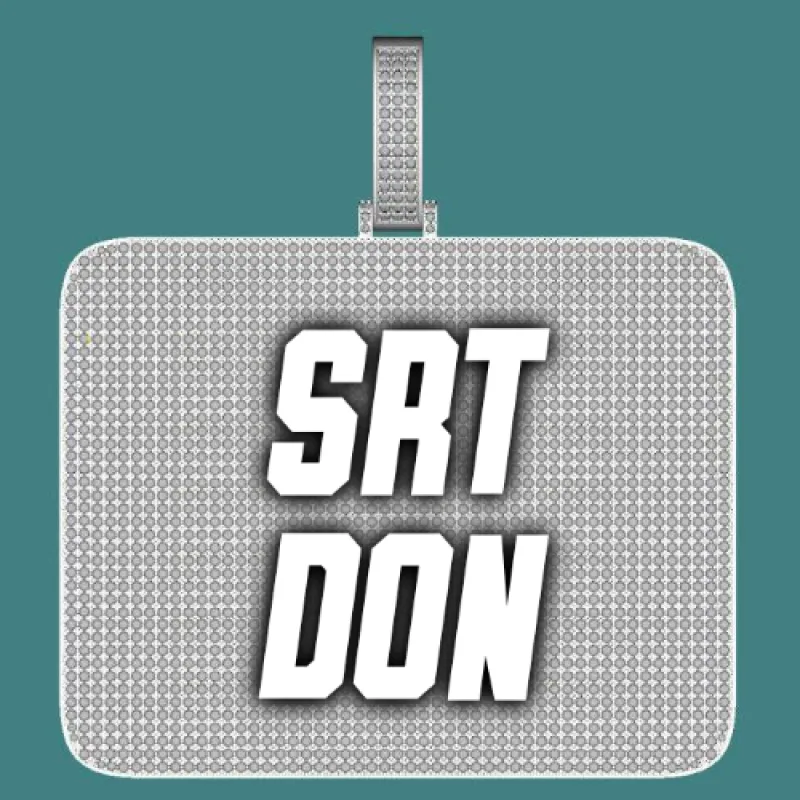 CUSTOM LETTER NECKLACE 3D BIG SQUARE sold by The GUU Shop