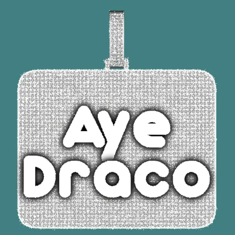 CUSTOM LETTER NECKLACE 3D BIG SQUARE sold by The GUU Shop