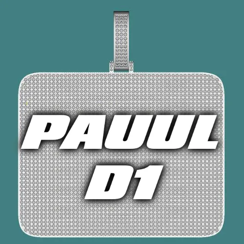 CUSTOM LETTER NECKLACE 3D BIG SQUARE sold by The GUU Shop