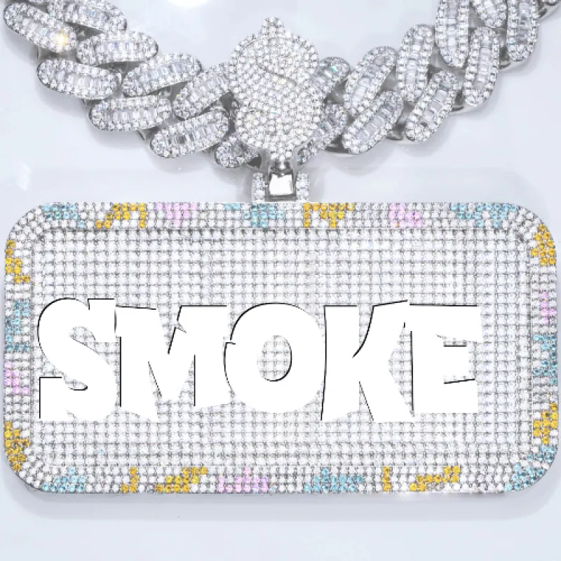 CUSTOM LETTER NECKLACE 3D COLORFUL SQUARE sold by The GUU Shop