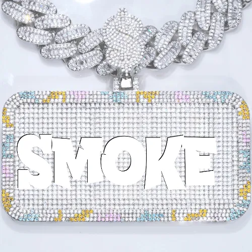 CUSTOM LETTER NECKLACE 3D COLORFUL SQUARE sold by The GUU Shop