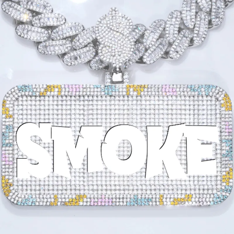 CUSTOM LETTER NECKLACE 3D COLORFUL SQUARE sold by The GUU Shop