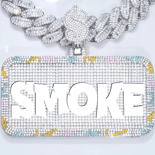 CUSTOM LETTER NECKLACE 3D COLORFUL SQUARE sold by The GUU Shop