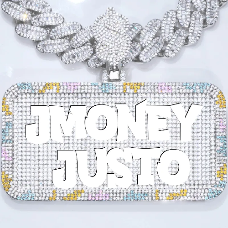 CUSTOM LETTER NECKLACE 3D COLORFUL SQUARE sold by The GUU Shop