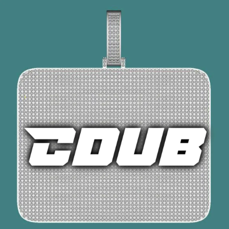 CUSTOM LETTER NECKLACE 3D BIG SQUARE sold by The GUU Shop