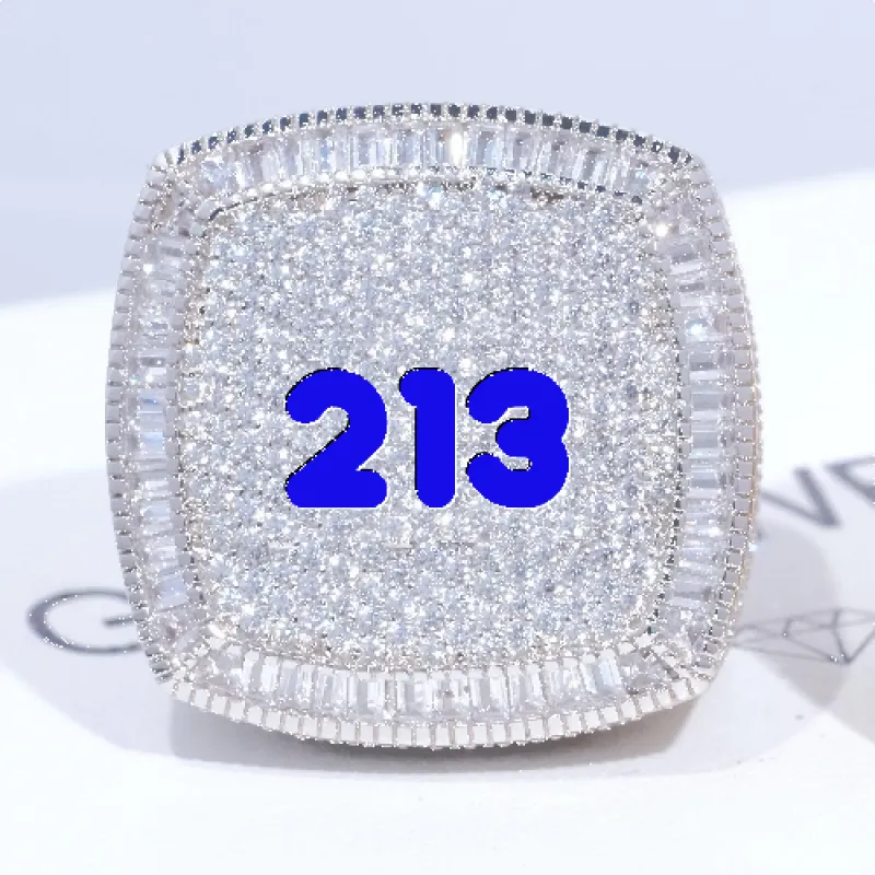 CUSTOM LETTER 3D ICED RING sold by The GUU Shop