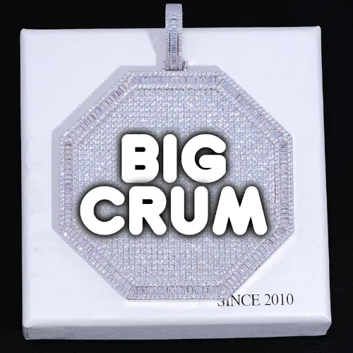 CUSTOM LETTER NECKLACE 3D BIG OCTAGON sold by The GUU Shop