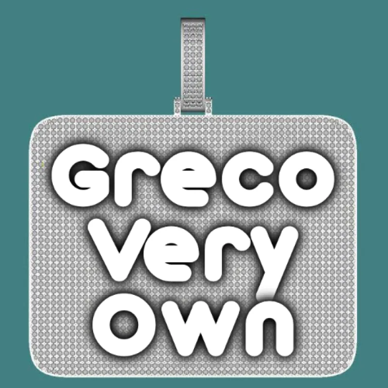 CUSTOM LETTER NECKLACE 3D BIG SQUARE sold by The GUU Shop