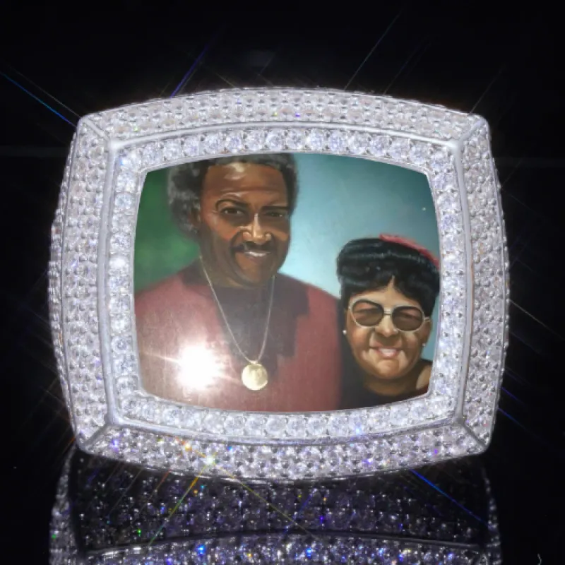 3D CUSTOM PICTURE ICED RING sold by The GUU Shop