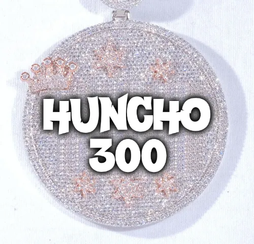 CUSTOM LETTER NECKLACE 3D BIG CROWN DISC sold by The GUU Shop