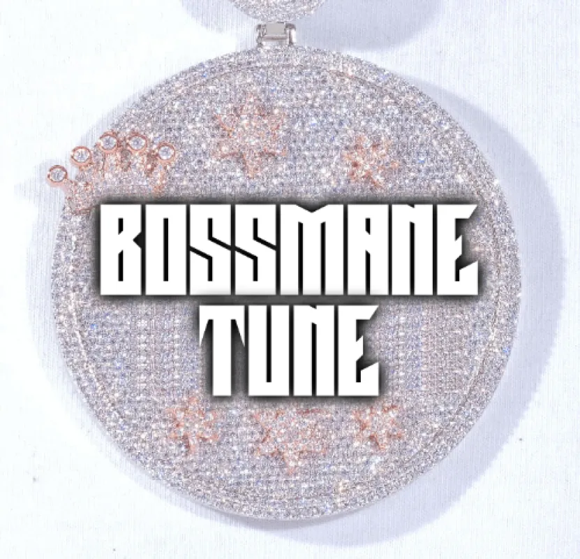 CUSTOM LETTER NECKLACE 3D BIG CROWN DISC sold by The GUU Shop