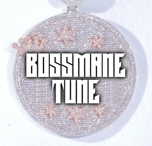 CUSTOM LETTER NECKLACE 3D BIG CROWN DISC sold by The GUU Shop