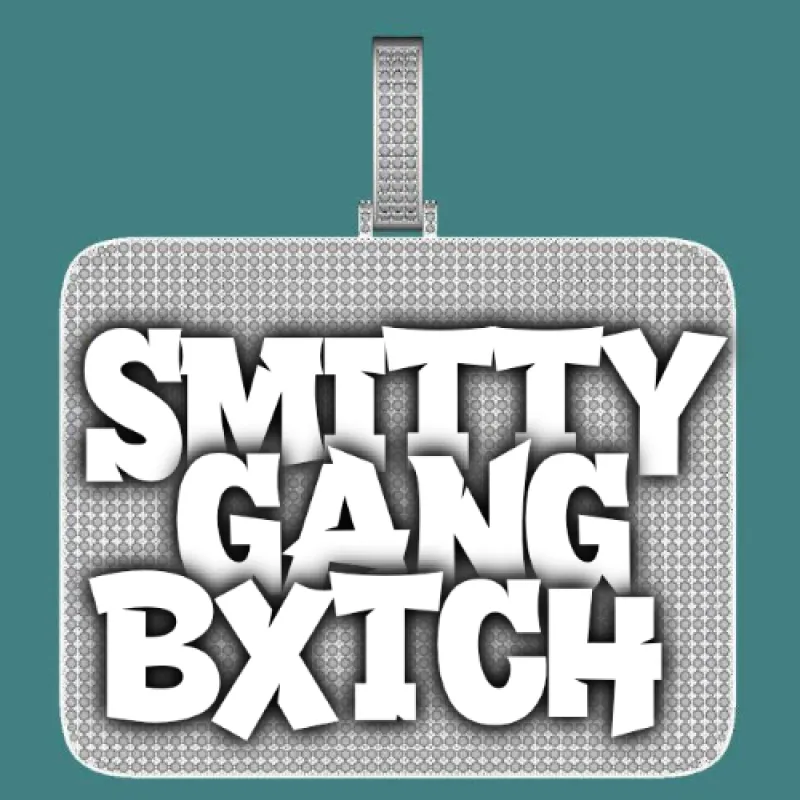 CUSTOM LETTER NECKLACE 3D BIG SQUARE sold by The GUU Shop