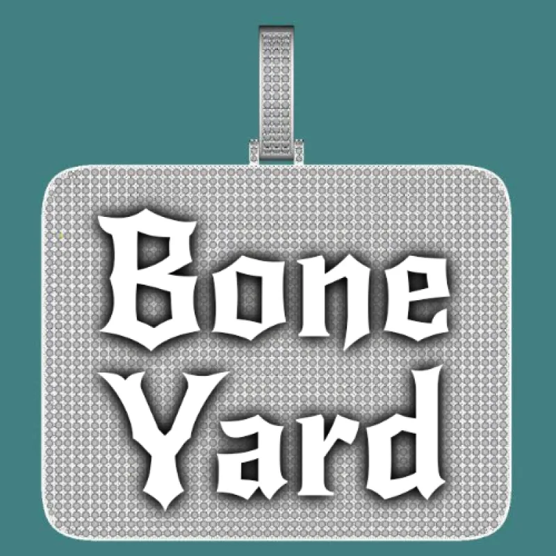 CUSTOM LETTER NECKLACE 3D BIG SQUARE sold by The GUU Shop