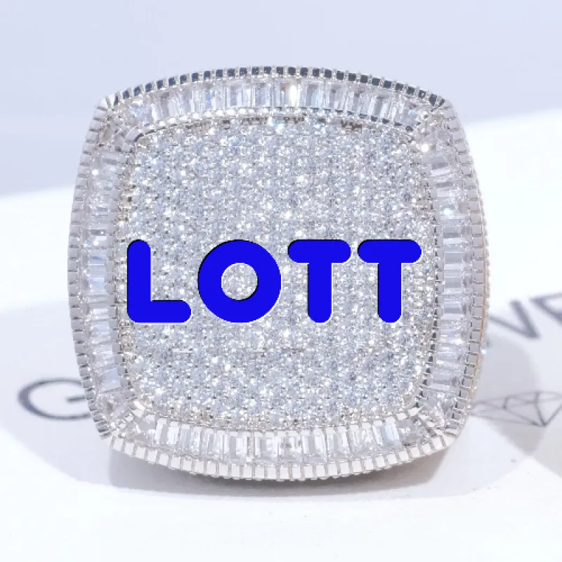 CUSTOM LETTER 3D ICED RING sold by The GUU Shop