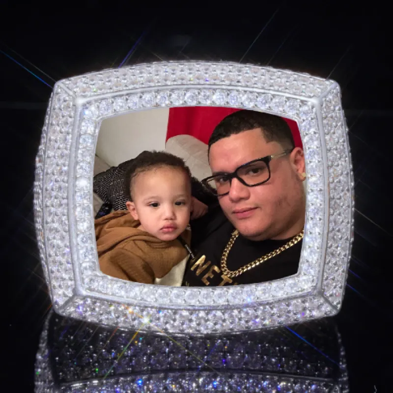 3D CUSTOM PICTURE ICED RING sold by The GUU Shop