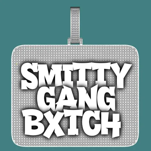 CUSTOM LETTER NECKLACE 3D BIG SQUARE sold by The GUU Shop