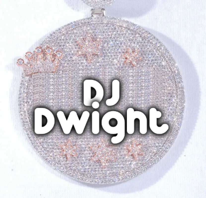 CUSTOM LETTER NECKLACE 3D BIG CROWN DISC sold by The GUU Shop