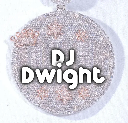 CUSTOM LETTER NECKLACE 3D BIG CROWN DISC sold by The GUU Shop