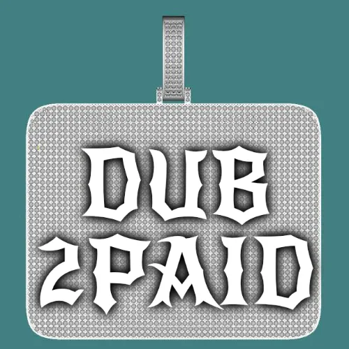 CUSTOM LETTER NECKLACE 3D BIG SQUARE sold by The GUU Shop