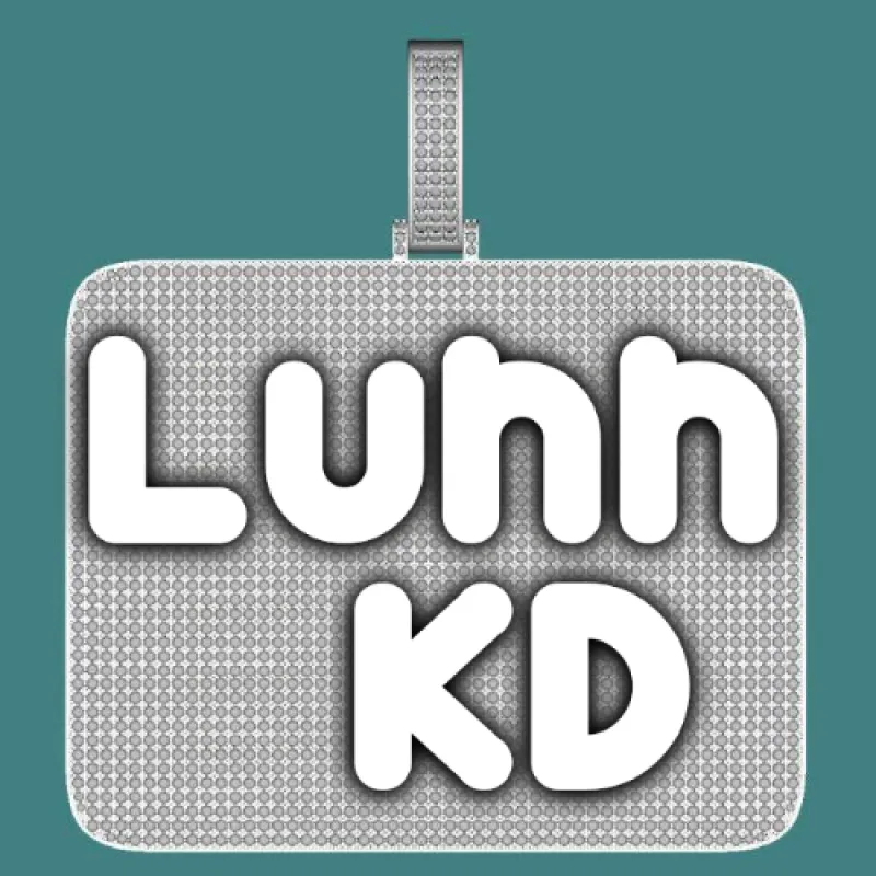 CUSTOM LETTER NECKLACE 3D BIG SQUARE sold by The GUU Shop