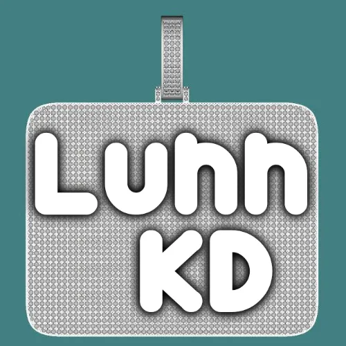 CUSTOM LETTER NECKLACE 3D BIG SQUARE sold by The GUU Shop