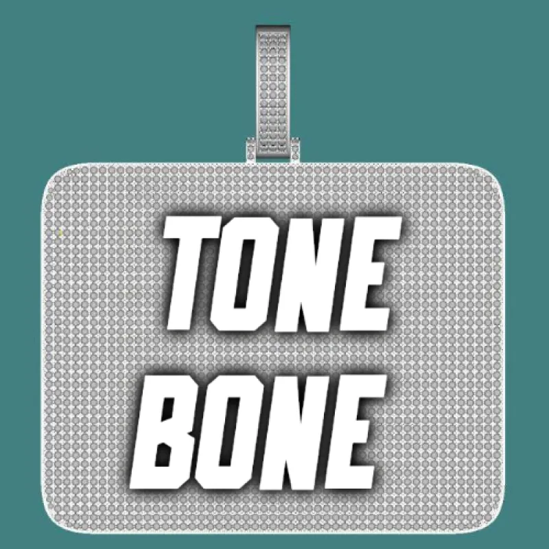 CUSTOM LETTER NECKLACE 3D BIG SQUARE sold by The GUU Shop