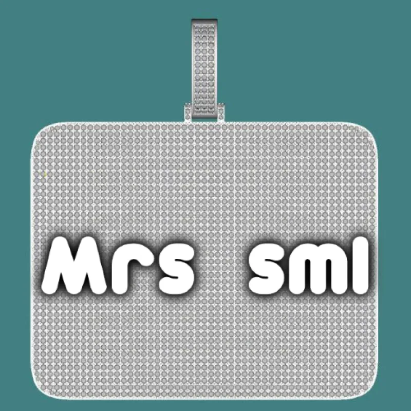 CUSTOM LETTER NECKLACE 3D BIG SQUARE sold by The GUU Shop