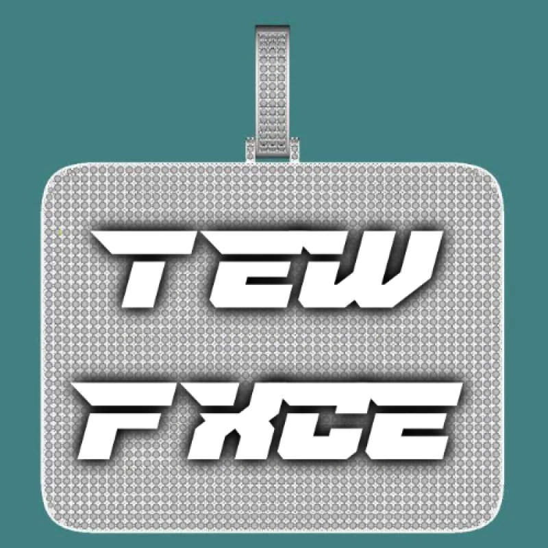 CUSTOM LETTER NECKLACE 3D BIG SQUARE sold by The GUU Shop