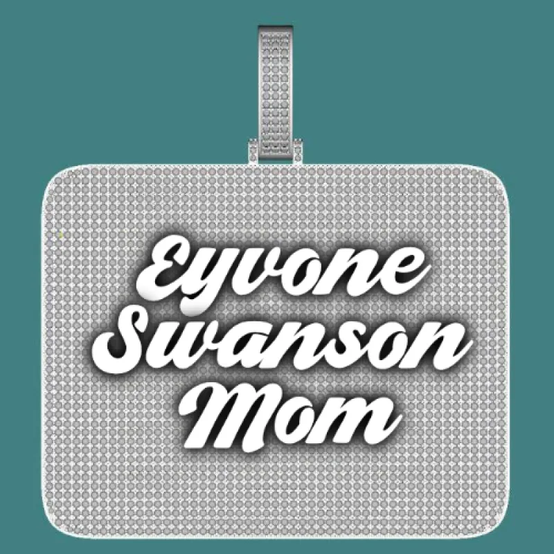 CUSTOM LETTER NECKLACE 3D BIG SQUARE sold by The GUU Shop