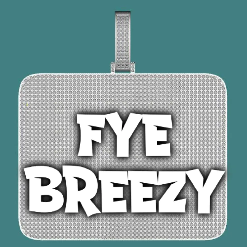 CUSTOM LETTER NECKLACE 3D BIG SQUARE sold by The GUU Shop