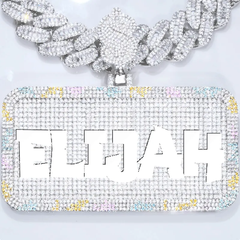 CUSTOM LETTER NECKLACE 3D COLORFUL SQUARE sold by The GUU Shop