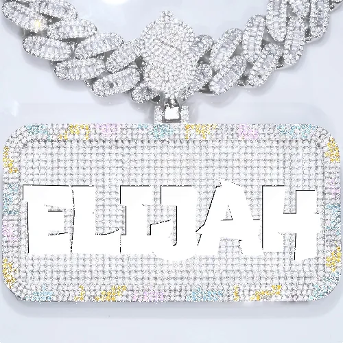 CUSTOM LETTER NECKLACE 3D COLORFUL SQUARE sold by The GUU Shop