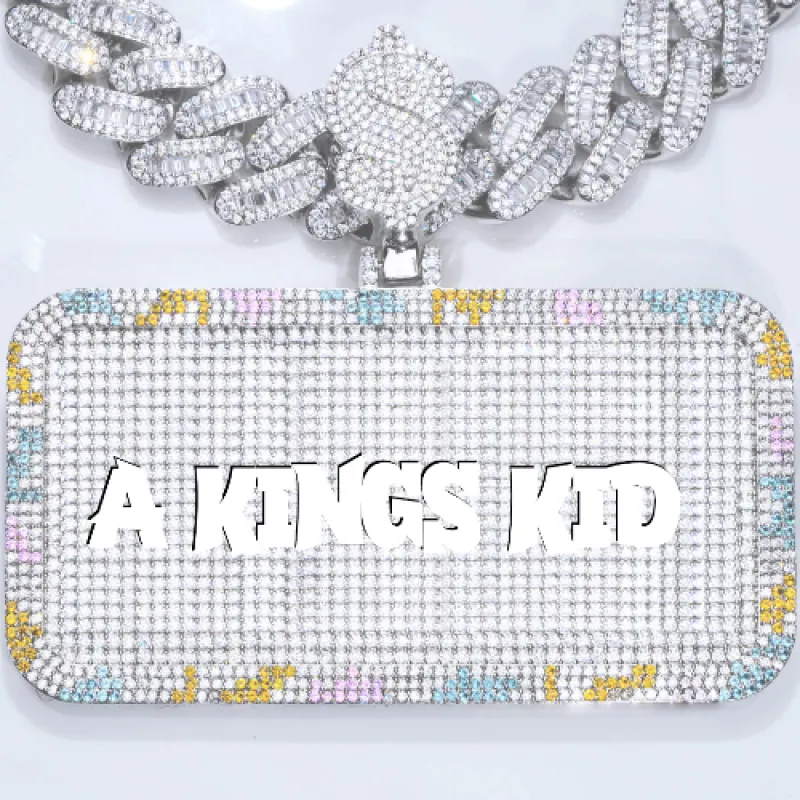 CUSTOM LETTER NECKLACE 3D COLORFUL SQUARE sold by The GUU Shop