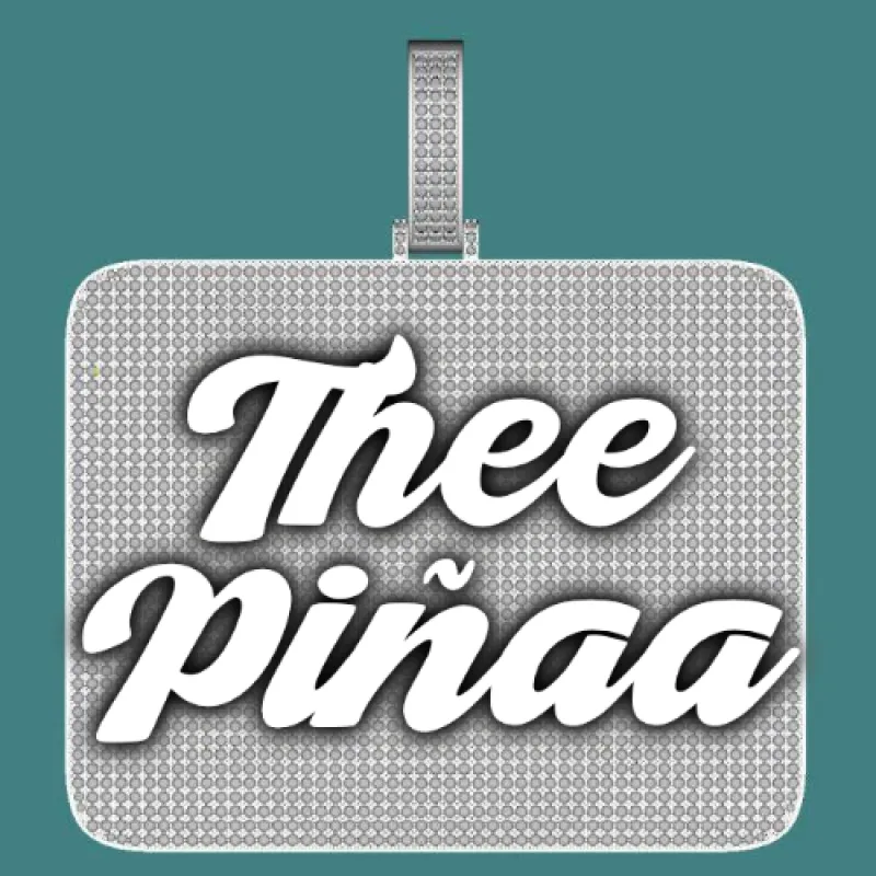 CUSTOM LETTER NECKLACE 3D BIG SQUARE sold by The GUU Shop